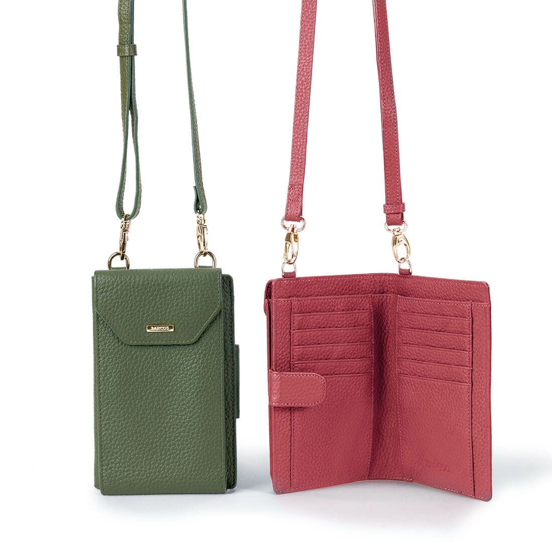 シュリンクレザースマホポシェット＜マーシ＞