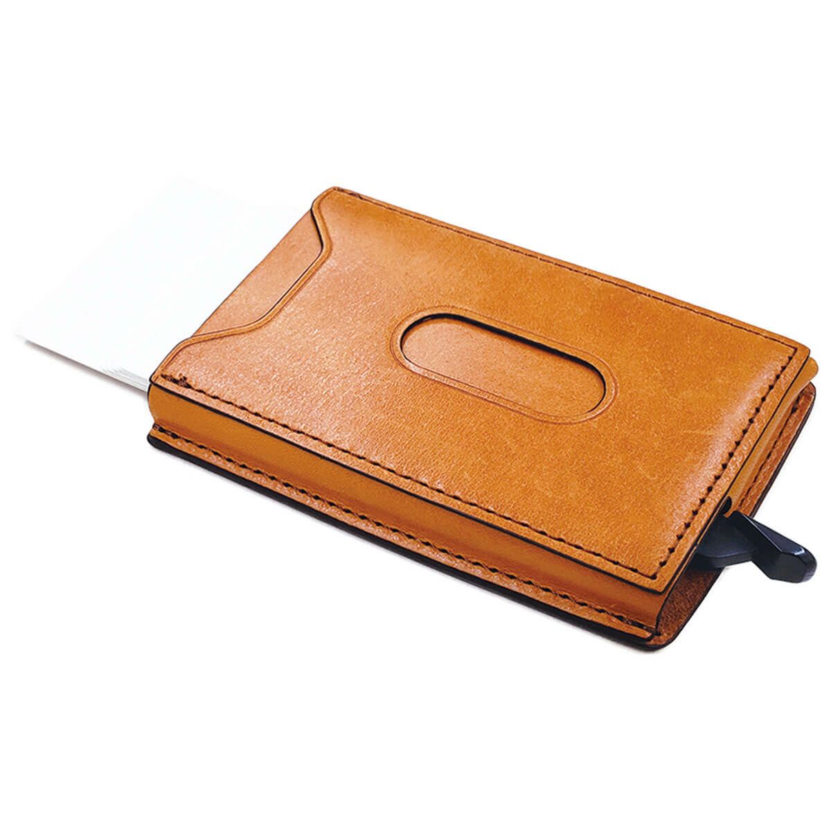 ボックス型牛革カードケース