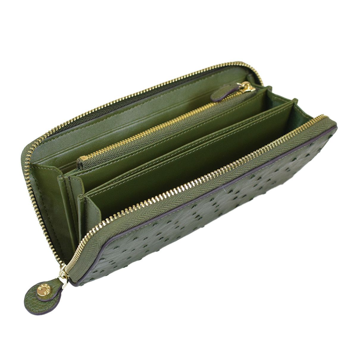 GLウォレット オーストリッチレザーラウンド型財布＜リッコR＞