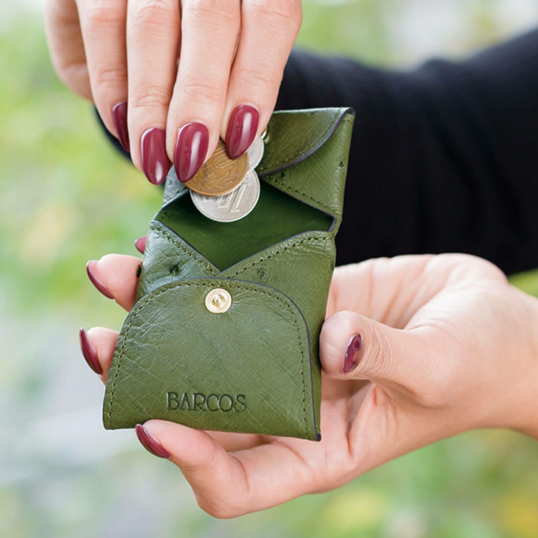 GLウォレット オーストリッチレザーラウンド型財布＜リッコR＞