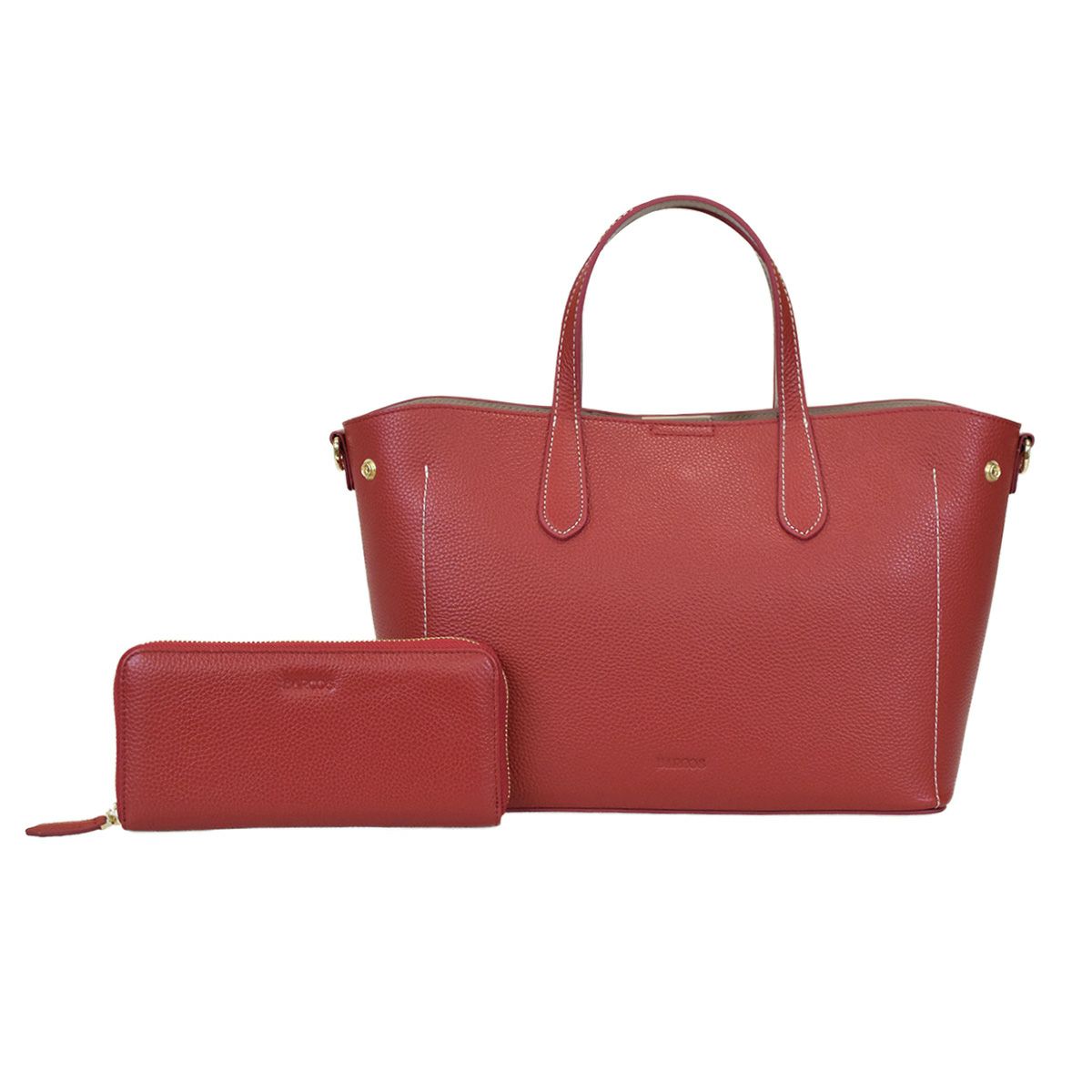 【セット商品】シュリンクレザーハンドバッグ＆財布＜ユニバーサルセット＞