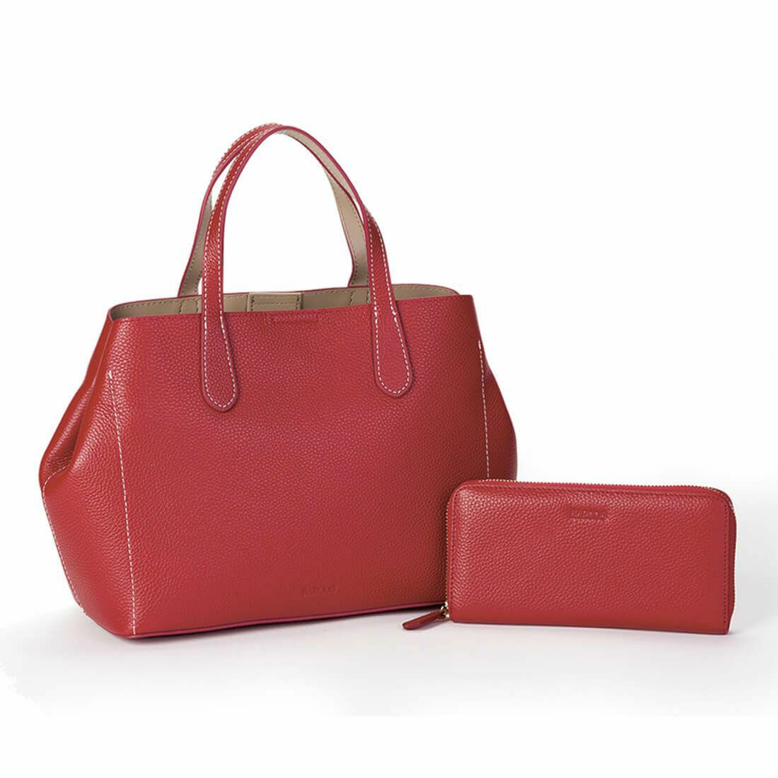 【セット商品】シュリンクレザーハンドバッグ＆財布＜ユニバーサルセット＞