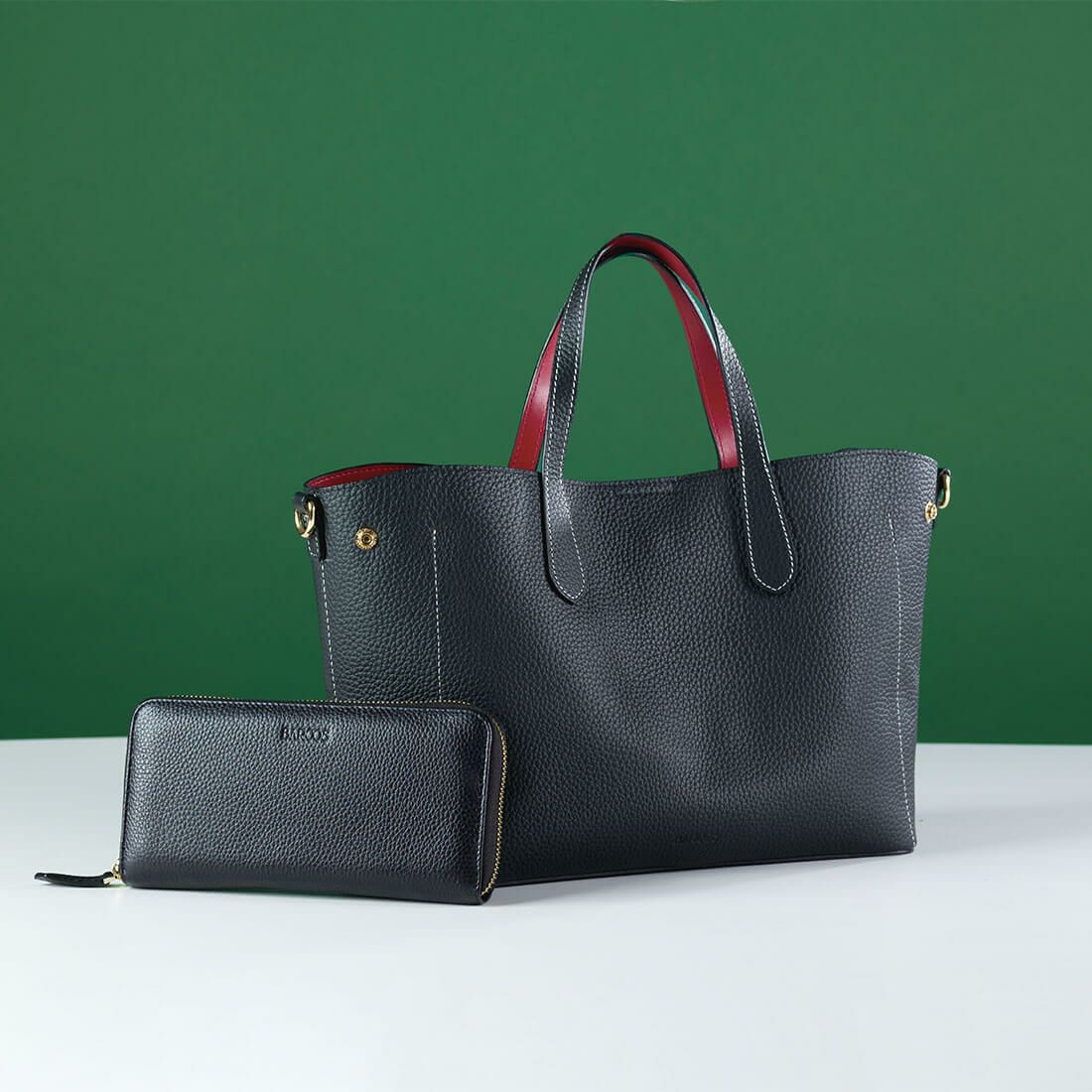 【セット商品】シュリンクレザーハンドバッグ＆財布＜ユニバーサルセット＞