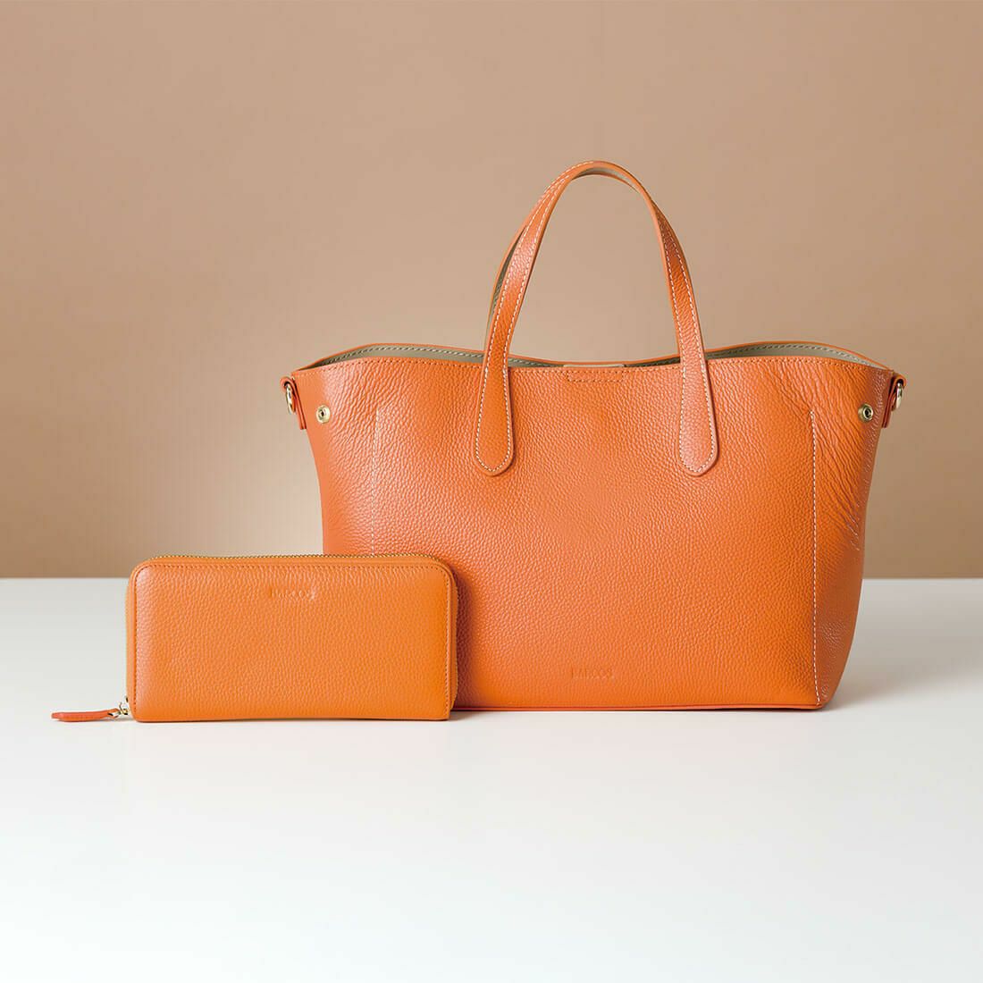 【セット商品】シュリンクレザーハンドバッグ＆財布＜ユニバーサルセット＞