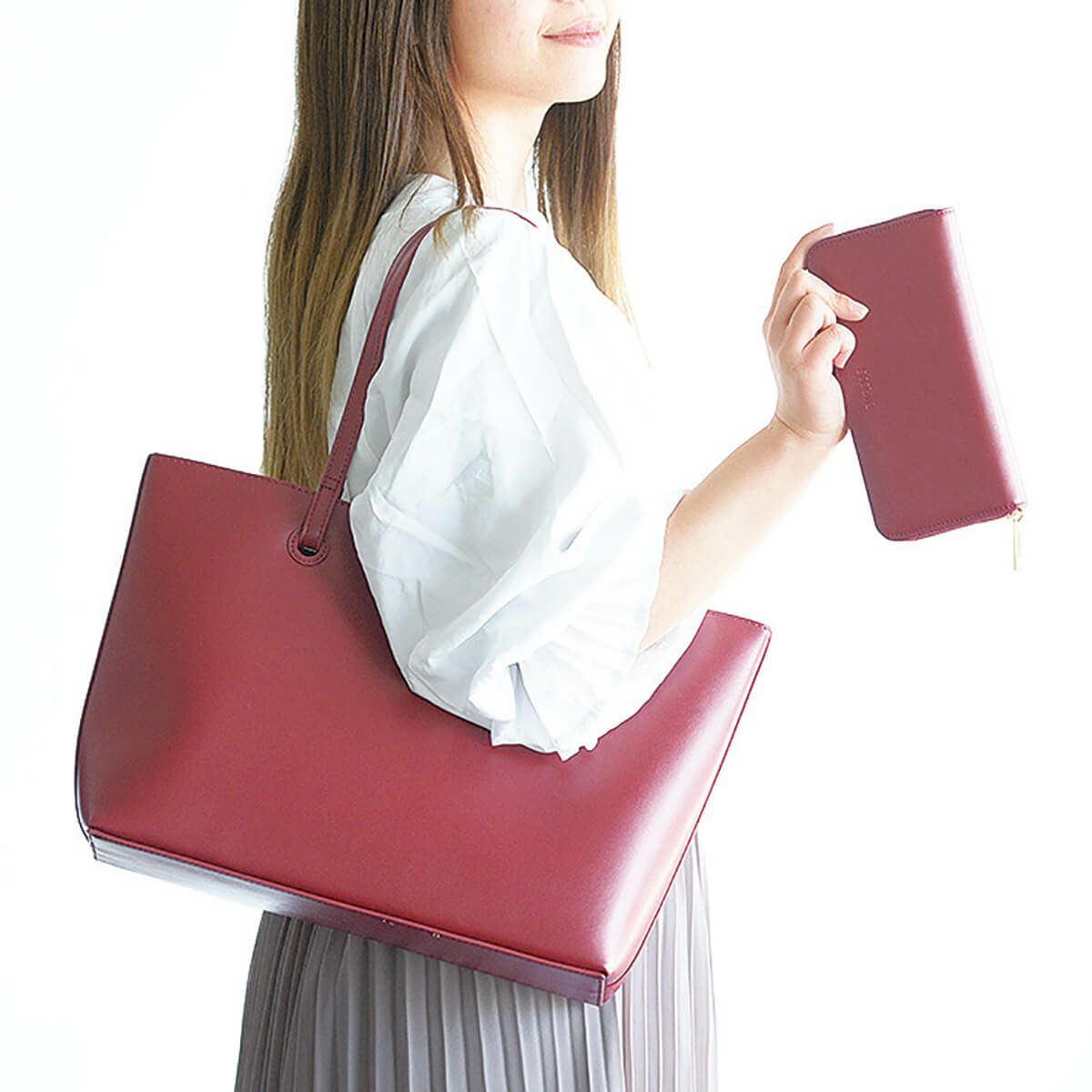 【セット商品】スムースレザートートバッグ＆財布＜ノーブルセット＞