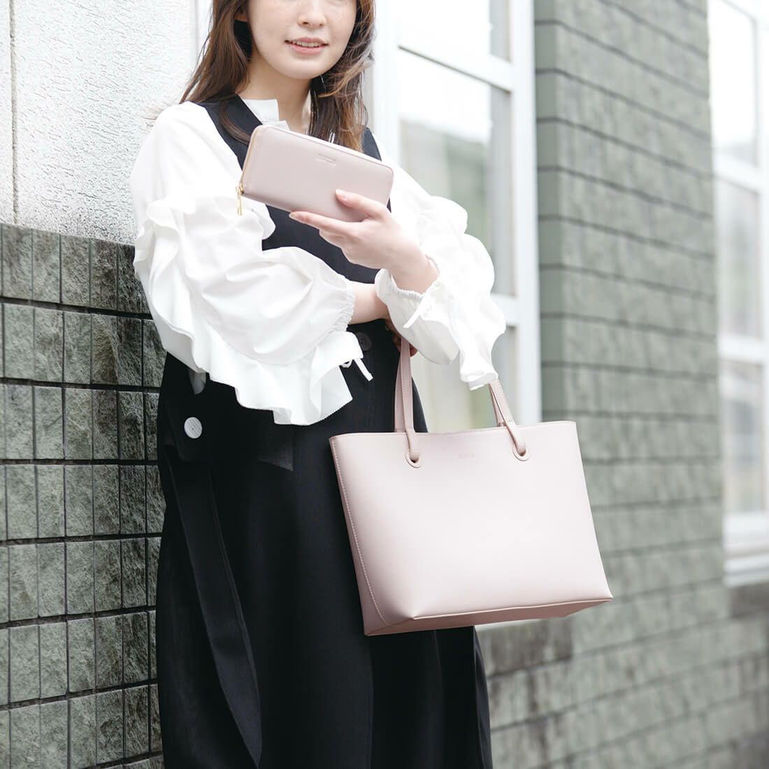 【セット商品】スムースレザートートバッグ＆財布＜ノーブルセット＞