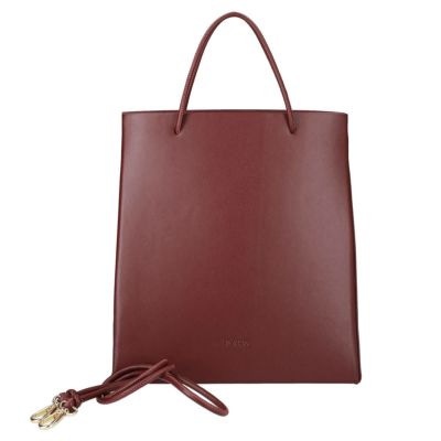 スクエア型2wayレザーハンドバッグ