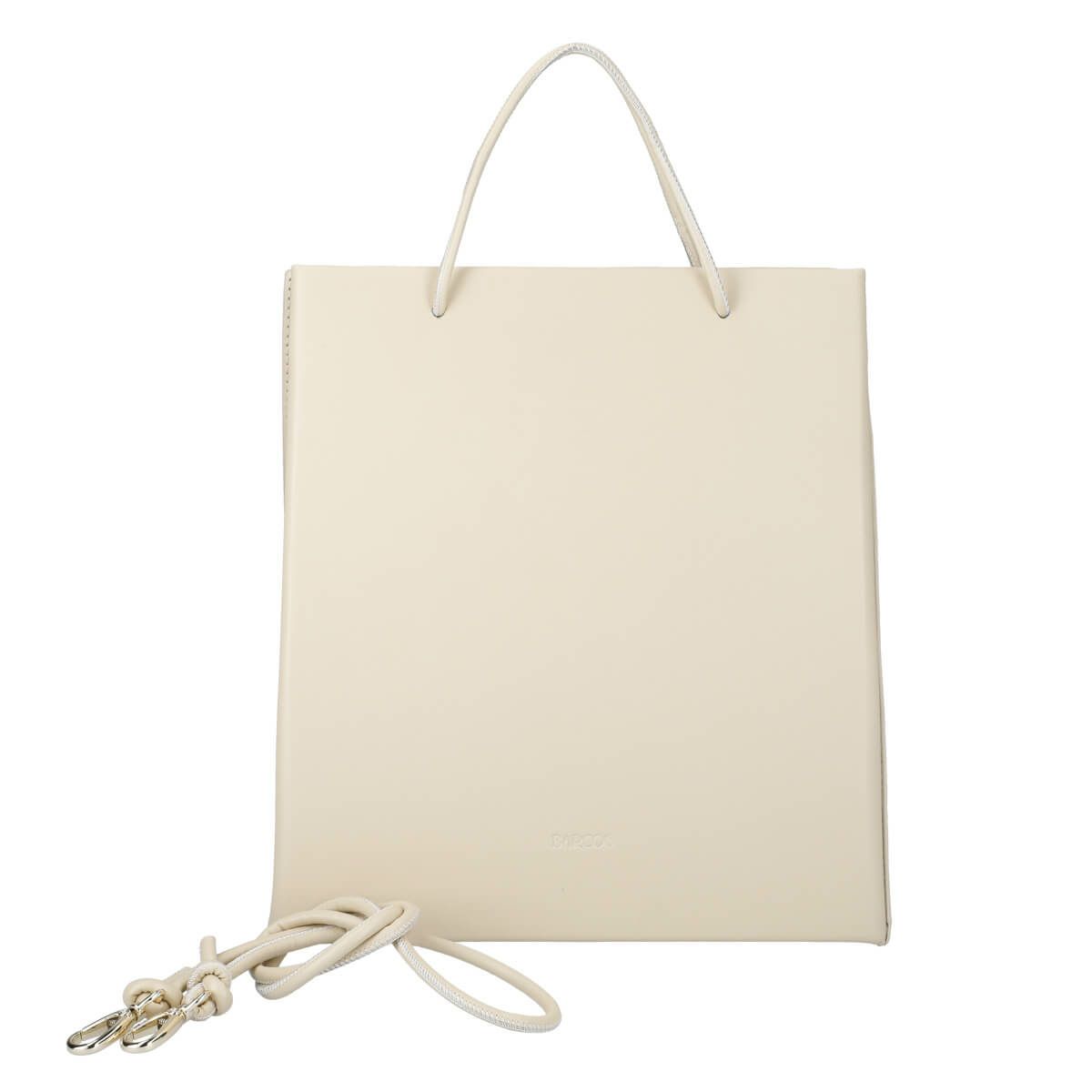 スクエア型2wayレザーハンドバッグ