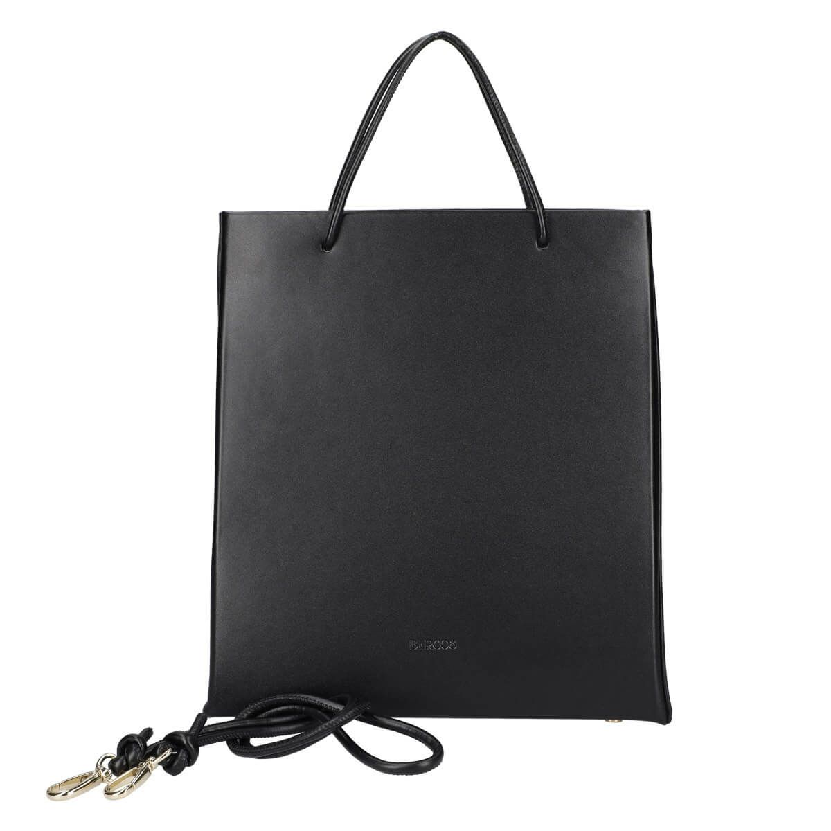 スクエア型2wayレザーハンドバッグ