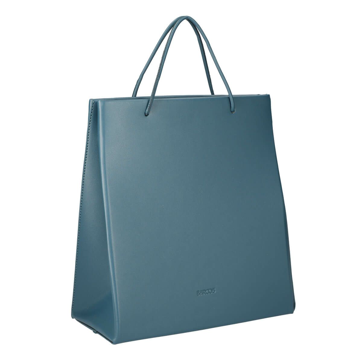 スクエア型2wayレザーハンドバッグ