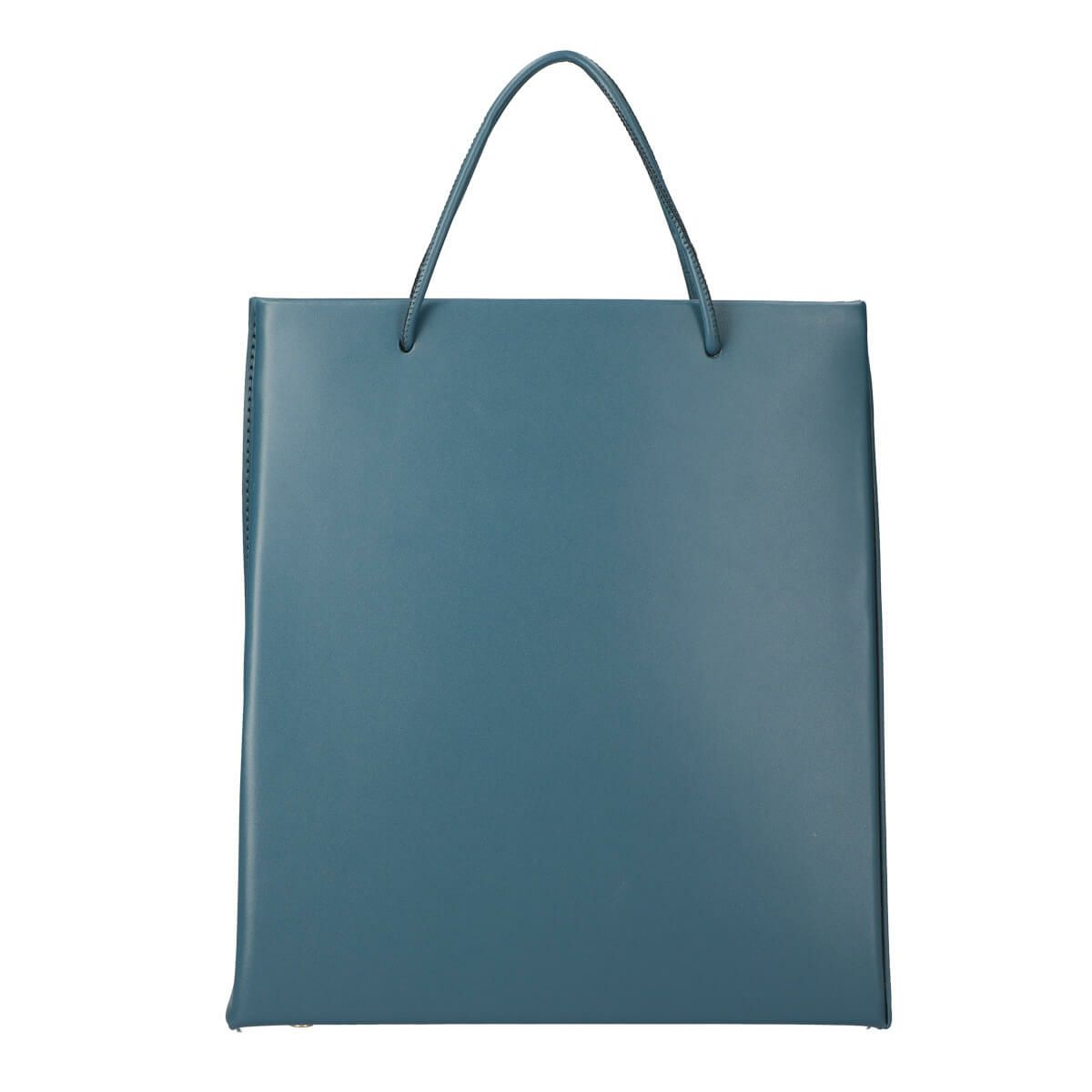 スクエア型2wayレザーハンドバッグ