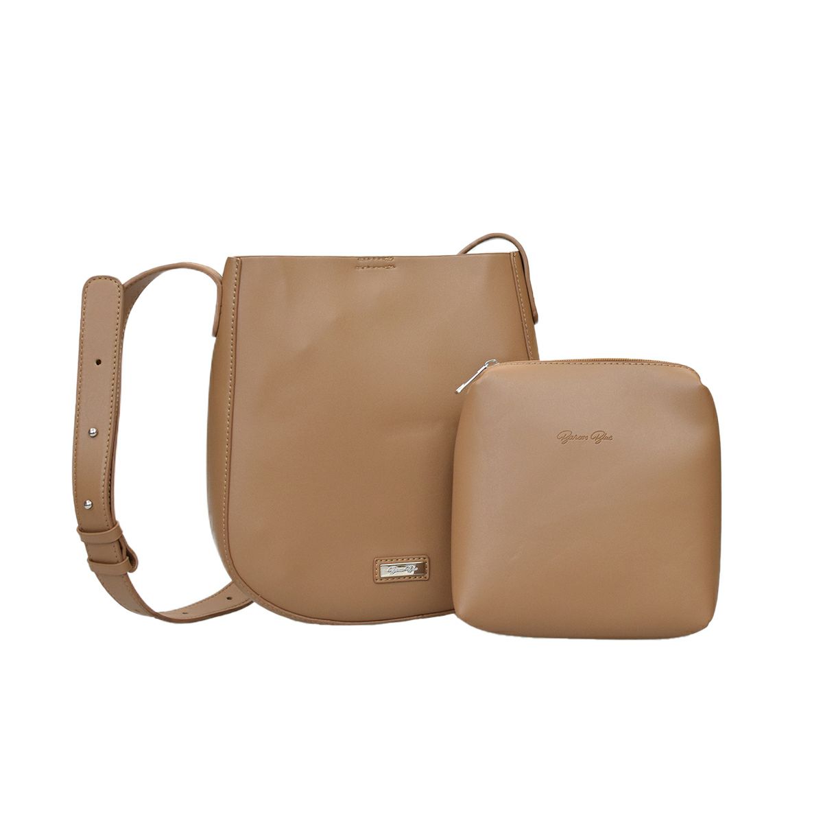 ポーチ付きラウンドショルダーバッグ