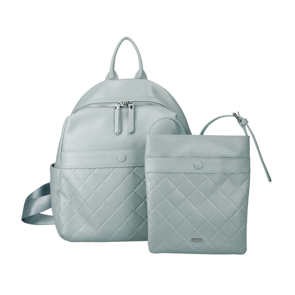 【セット商品】ダイヤモンドエンボスレザーリュック＆ポシェットセット＜ロンバス＞