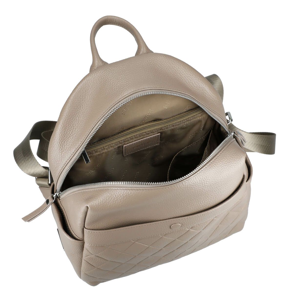 【セット商品】ダイヤモンドエンボスレザーリュック＆ポシェットセット＜ロンバス＞