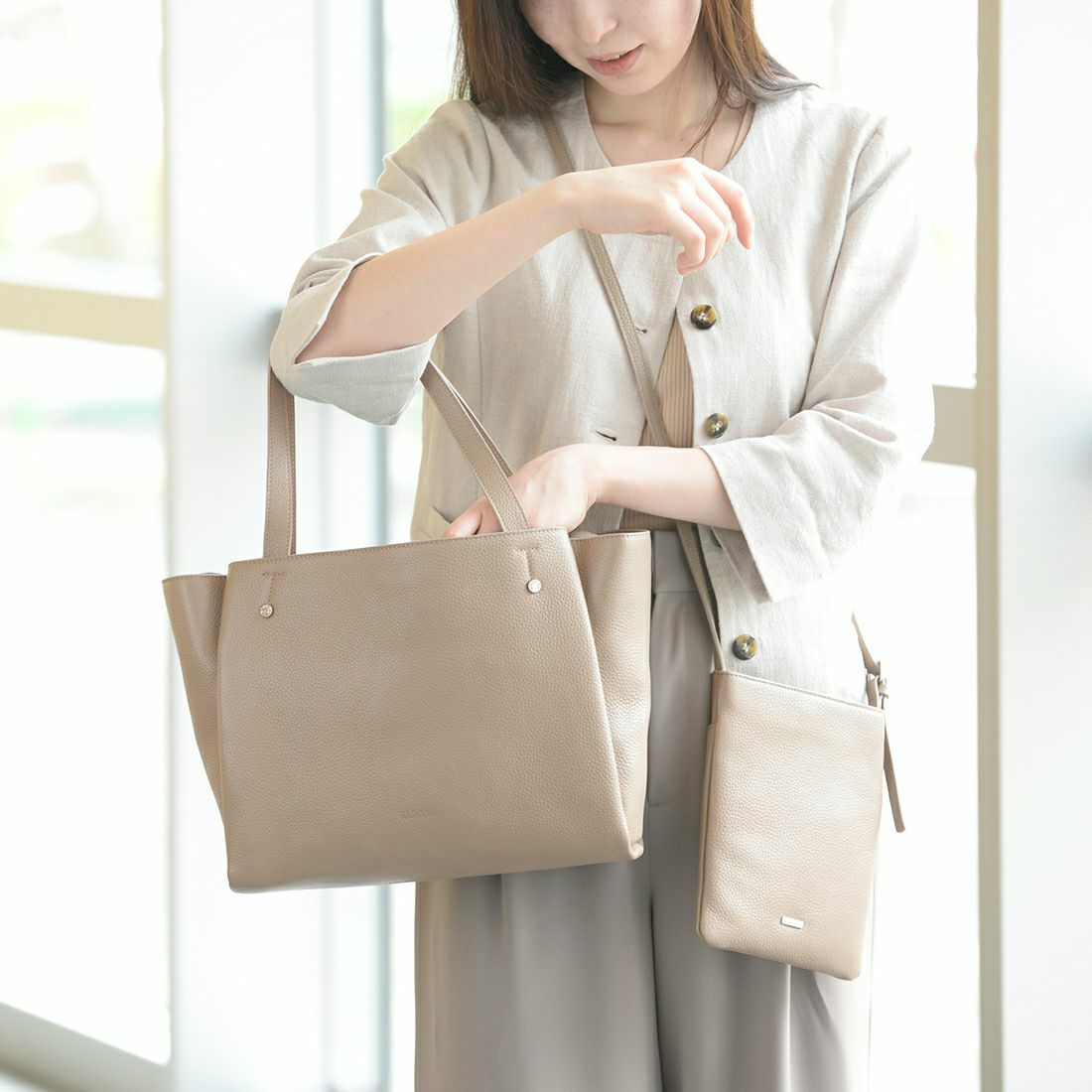 【セット商品】レザートートバッグ＆ポシェット＜アーバンセット＞