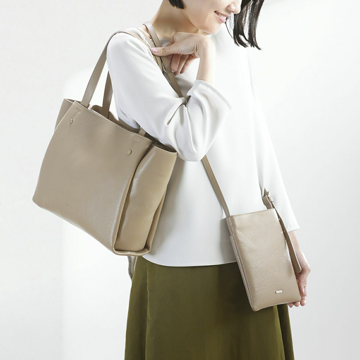 【セット商品】レザートートバッグ＆ポシェット＜アーバンセット＞