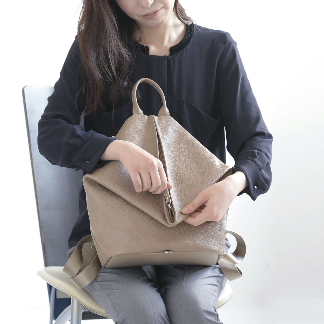 【セット商品】4wayシュリンクレザーリュック＆ポシェット＜ハンズフリーセット＞