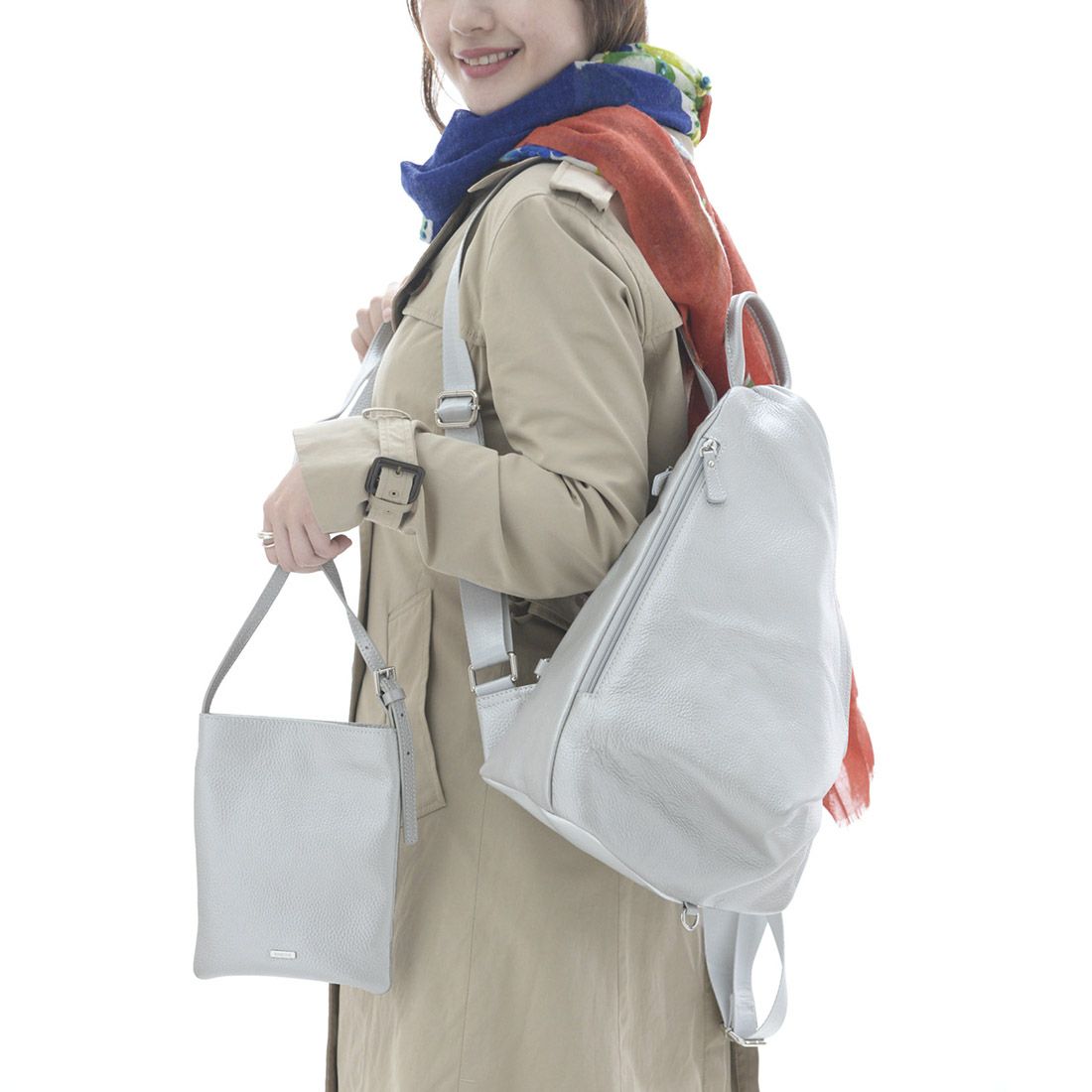 【セット商品】4wayシュリンクレザーリュック＆ポシェット＜ハンズフリーセット＞