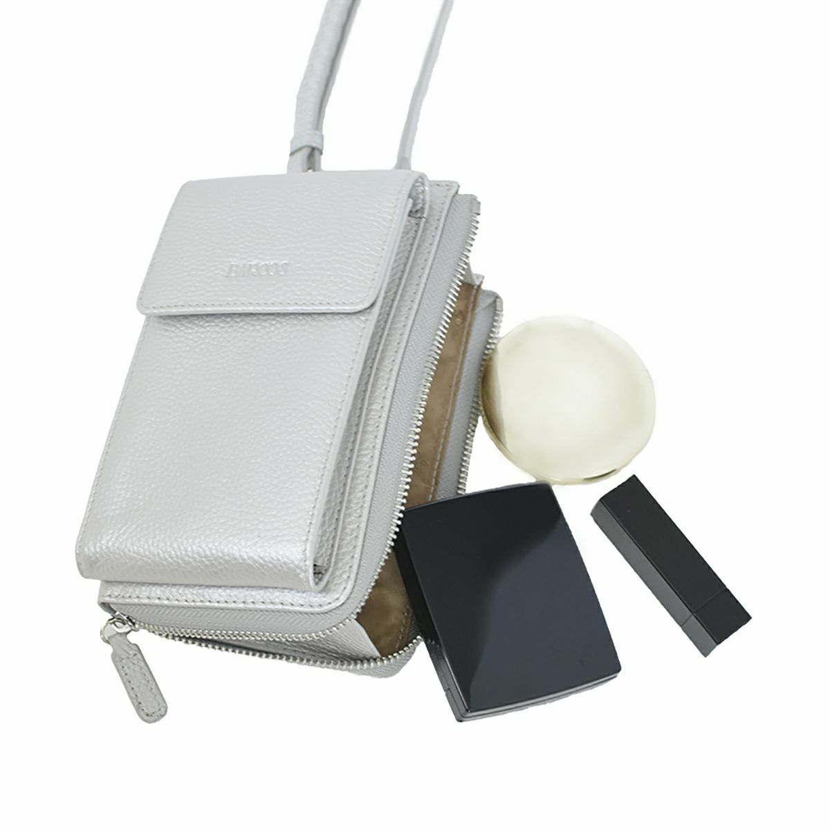 L字型シュリンクレザースマホポシェット＜アミーゴ＞