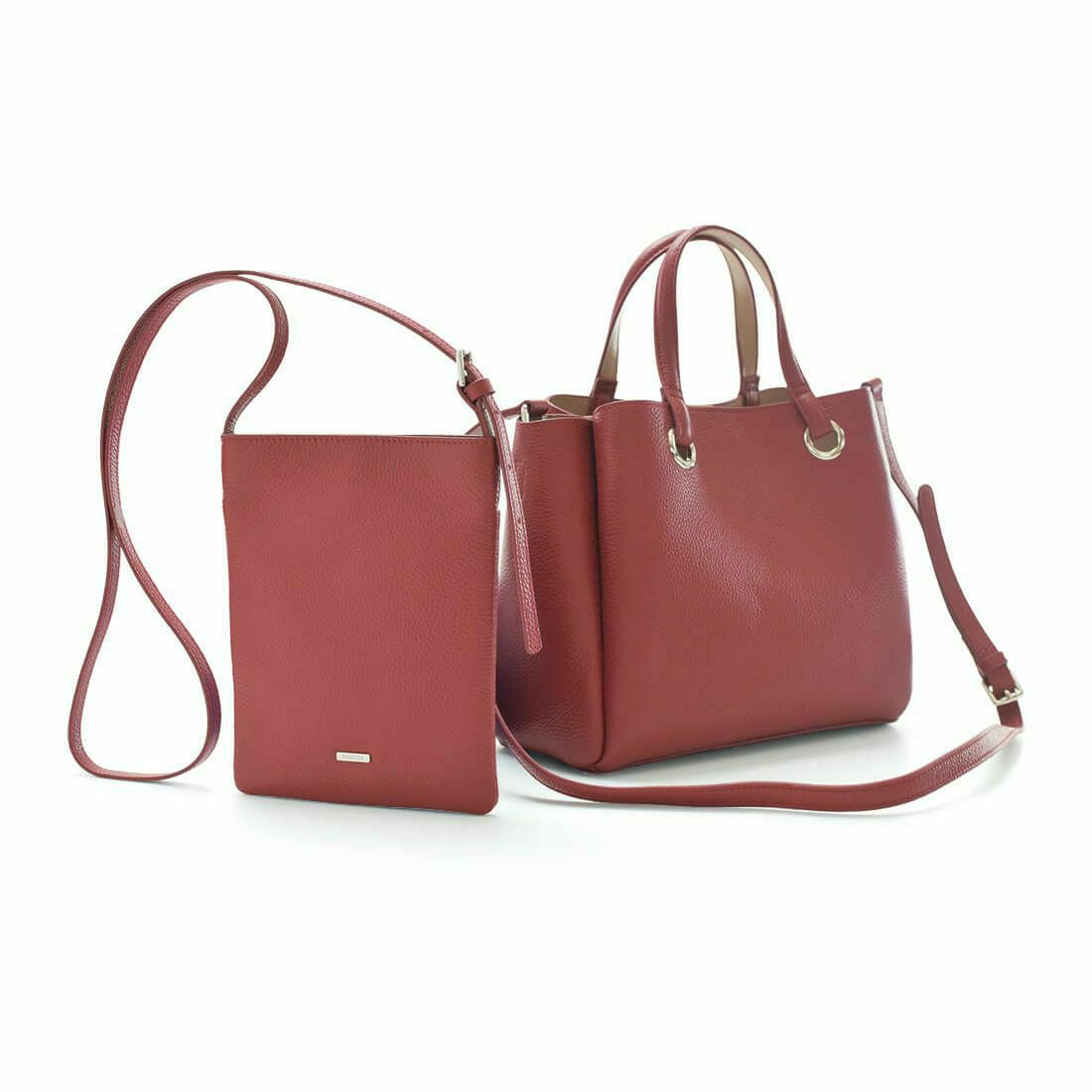 【セット商品】シュリンクレザーハンドバッグ＆ポシェット＜クラシカルセット＞