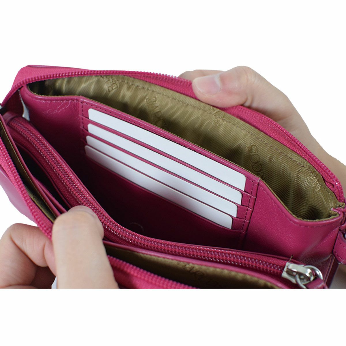 レザーお財布ポシェット