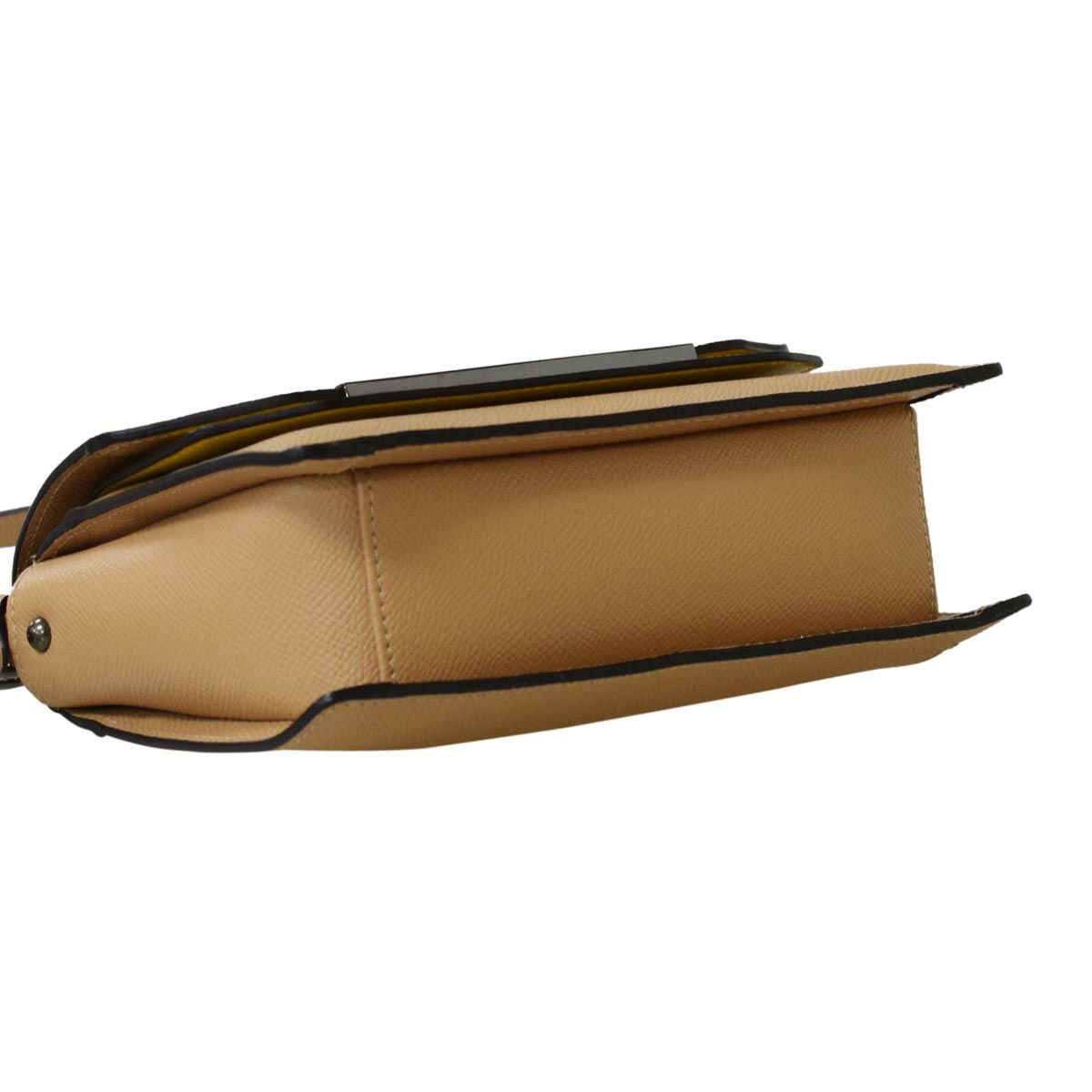 バイカラーミニケース付きサフィアノレザーバッグ