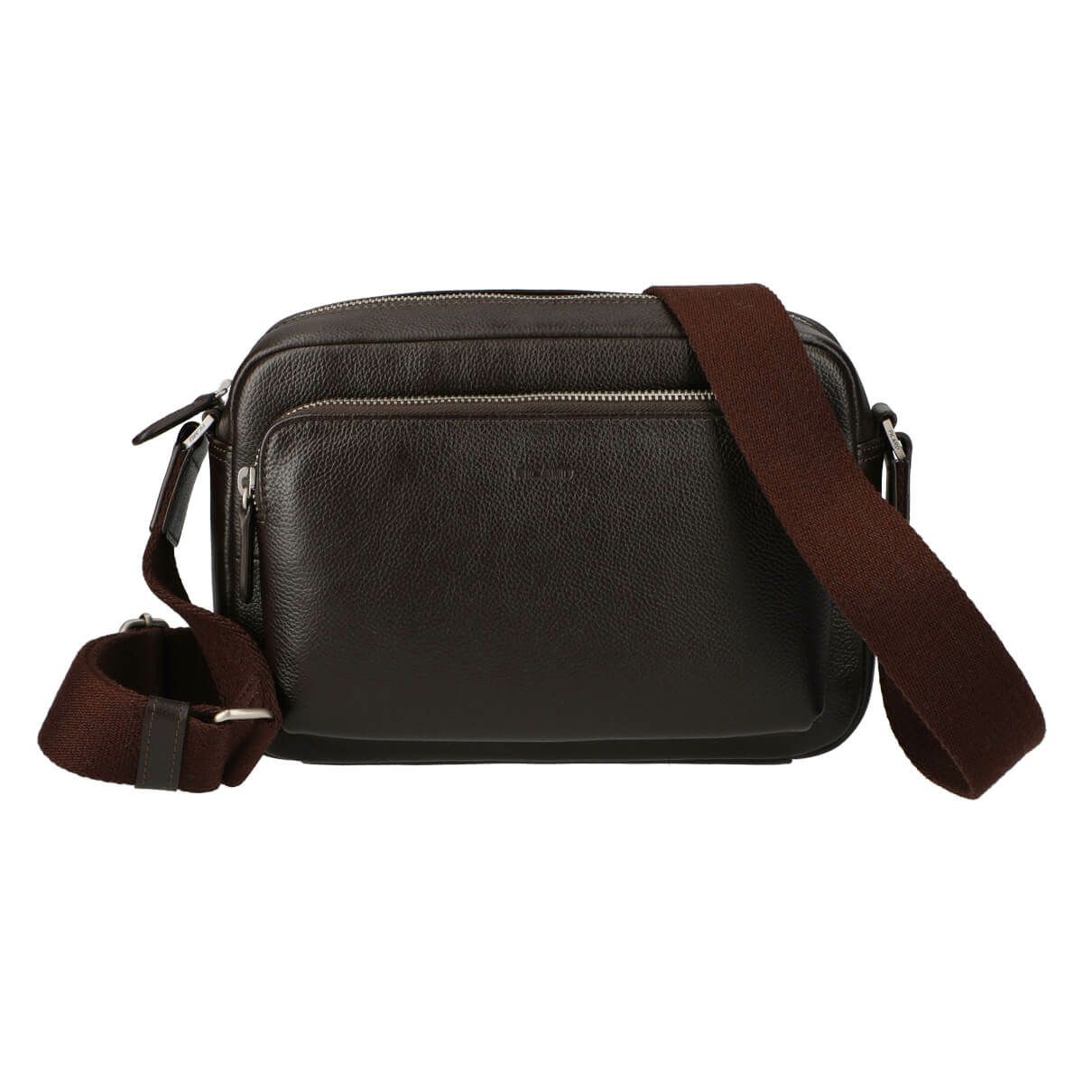 MILANO 牛革ダブルファスナーショルダーバッグ