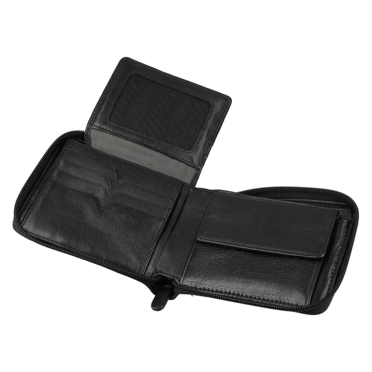 スムースレザーラウンド型2つ折り財布