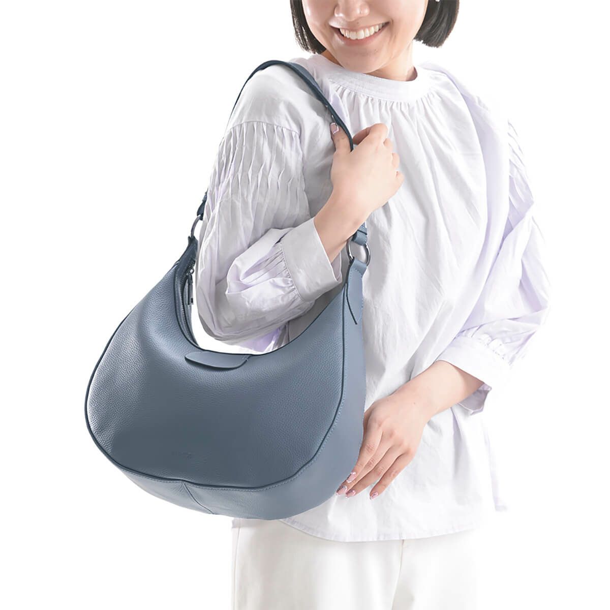 レザーラウンド2wayショルダーバッグ