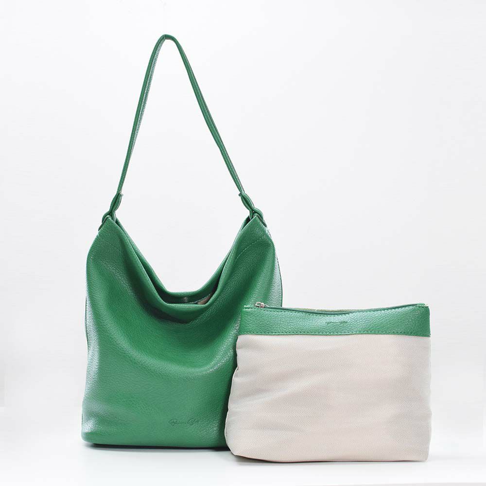 ポーチ付きPUトートバッグ