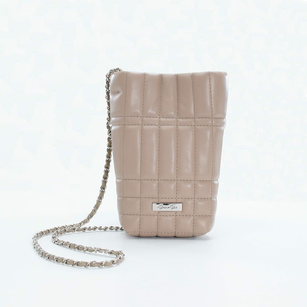 キルティングメタルショルダーポシェット