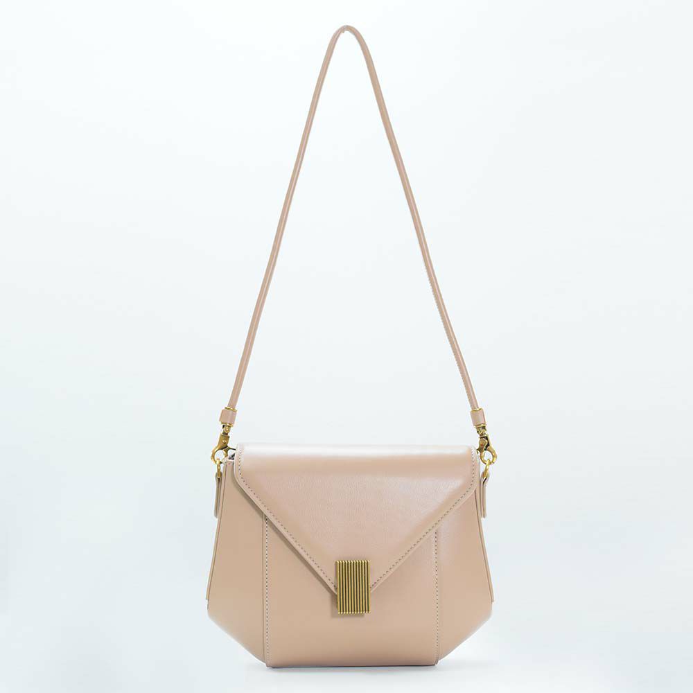 シンプル2wayゴールドアクセントハンドバッグ