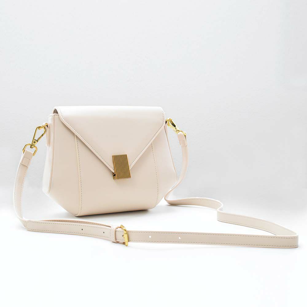 シンプル2wayゴールドアクセントハンドバッグ