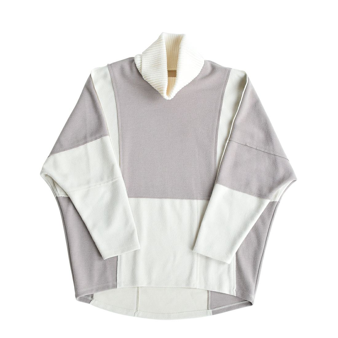 圧縮ブロック配色プルオーバー