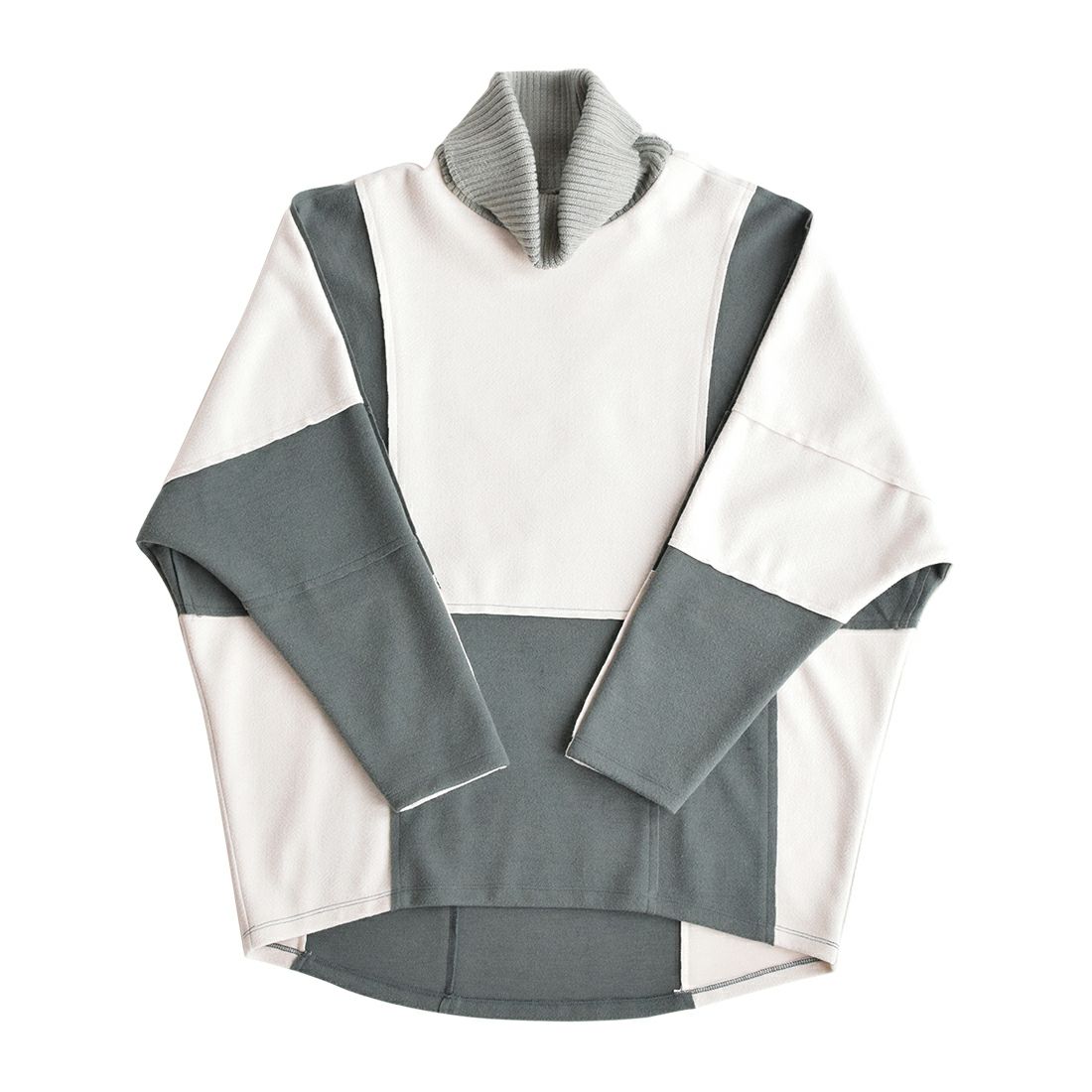 圧縮ブロック配色プルオーバー