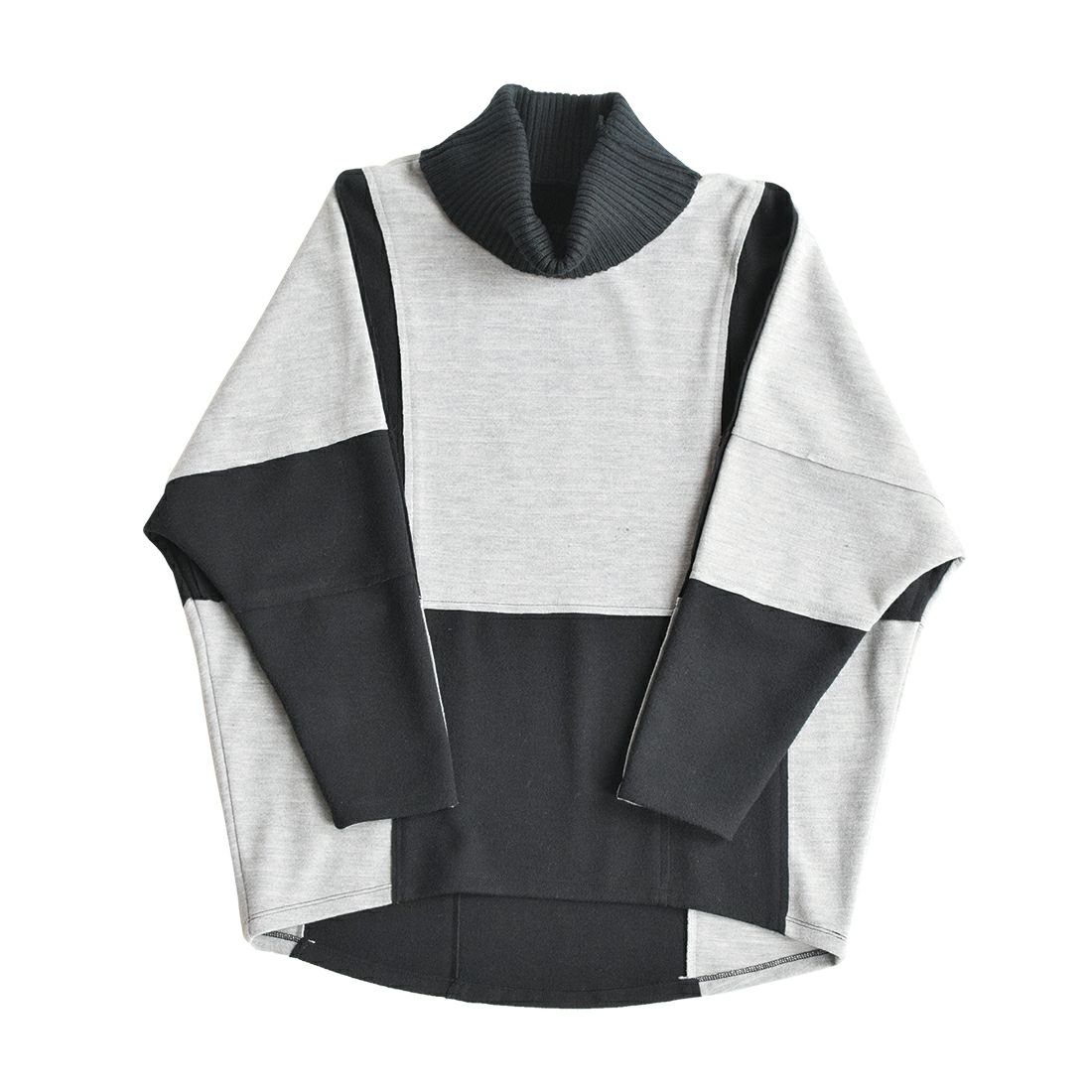 圧縮ブロック配色プルオーバー