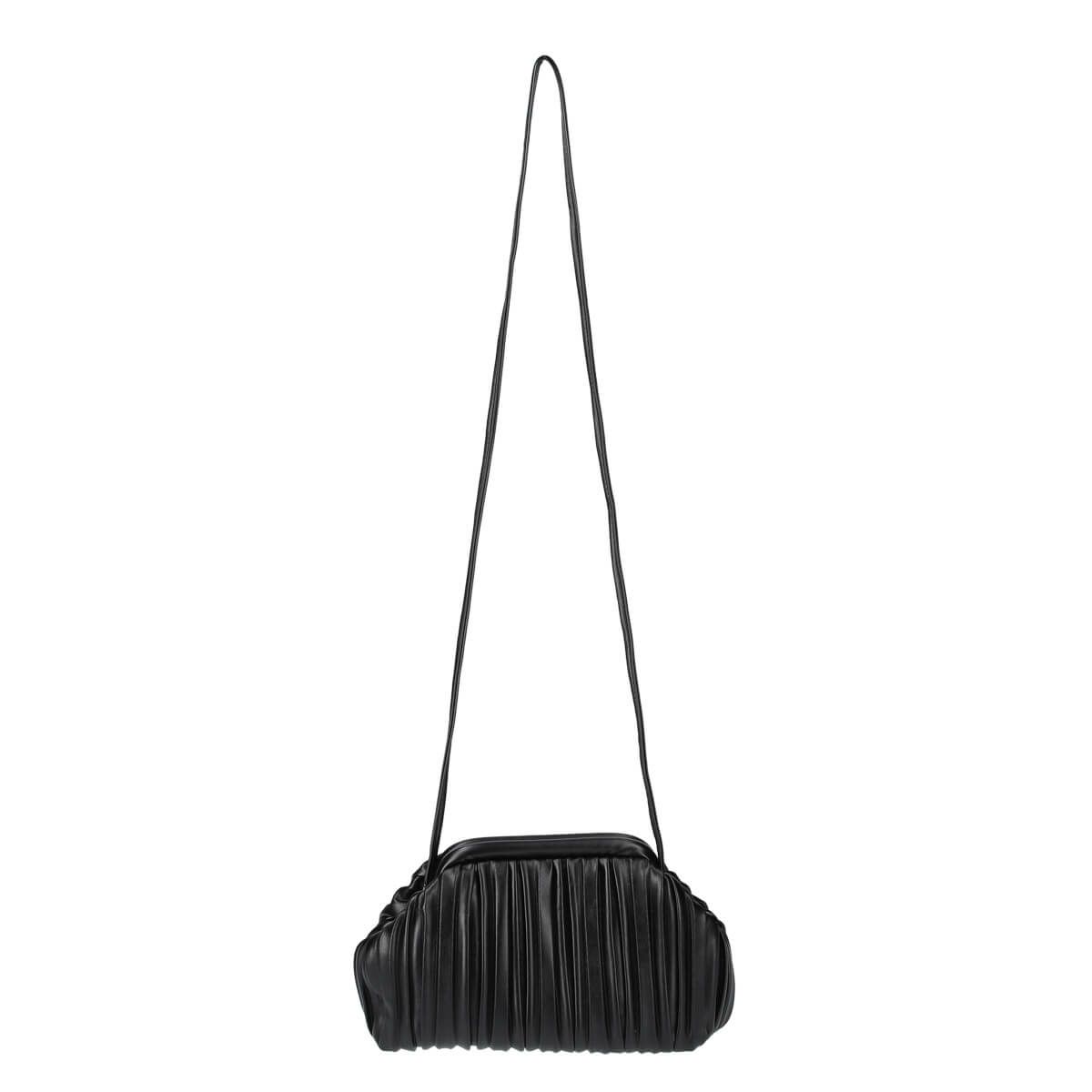 プリーツデザインがま口ポシェット