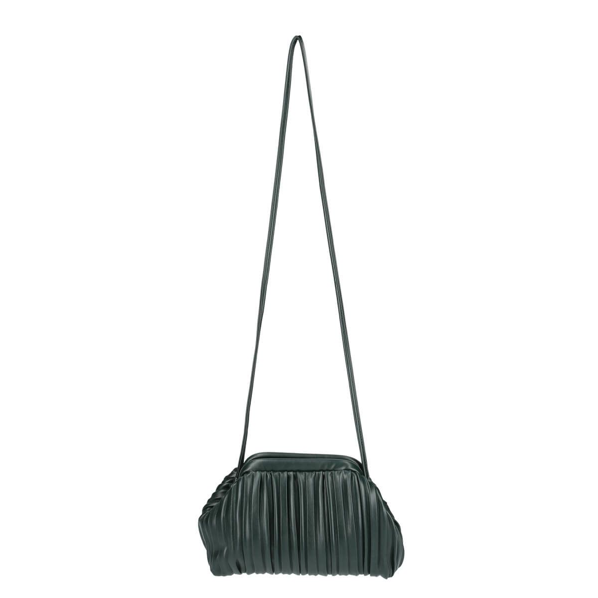 プリーツデザインがま口ポシェット