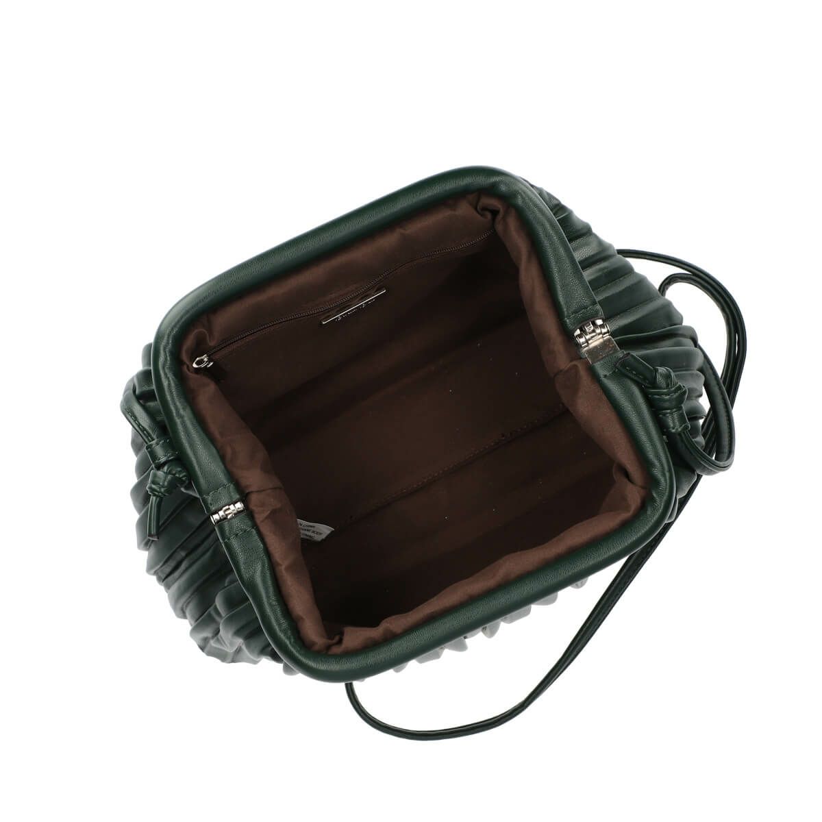 プリーツデザインがま口ポシェット