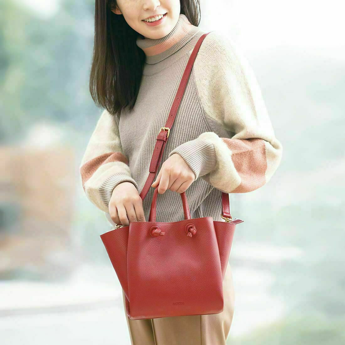 2wayレザーハンドバッグ