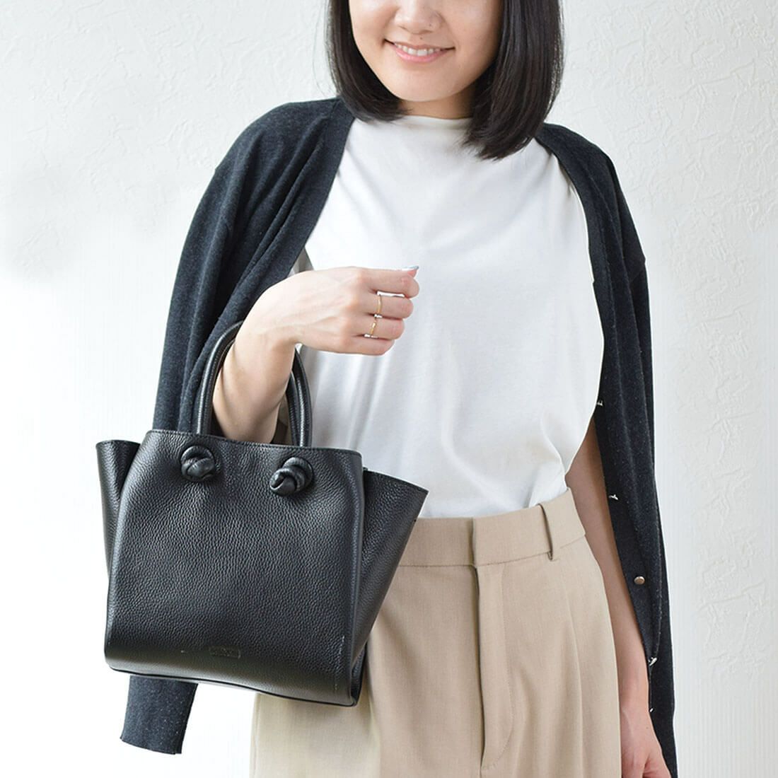 2wayレザーハンドバッグ