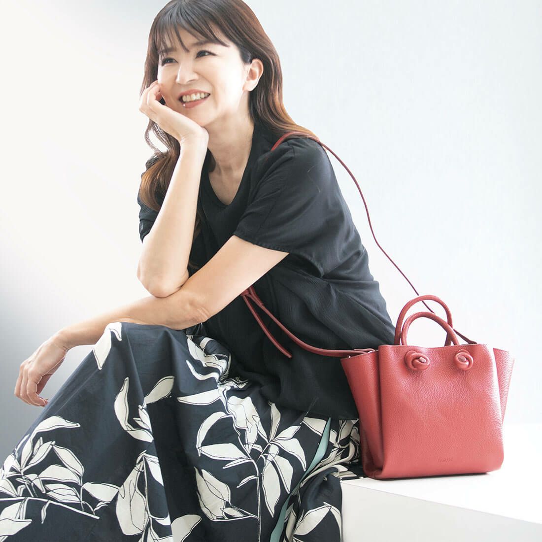 2wayレザーハンドバッグ