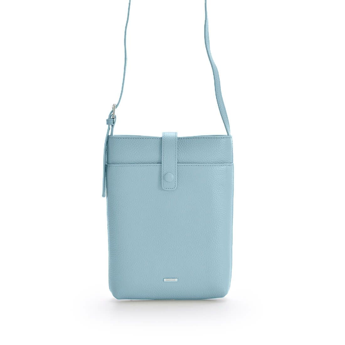 フロントポケット付きレザーポシェット