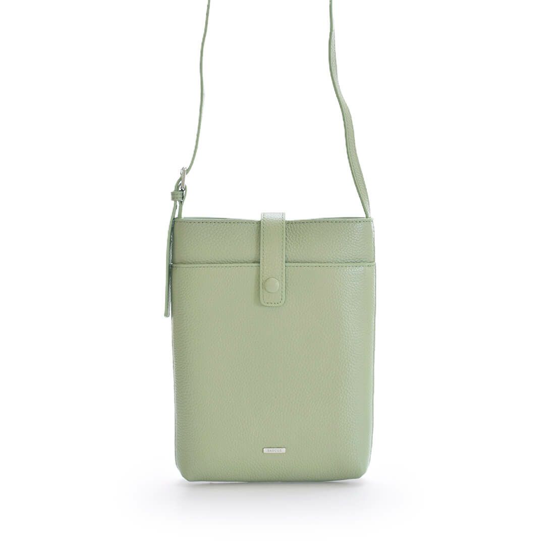 フロントポケット付きレザーポシェット