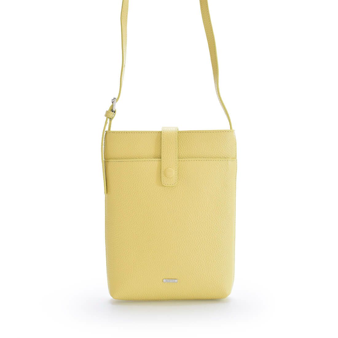 フロントポケット付きレザーポシェット