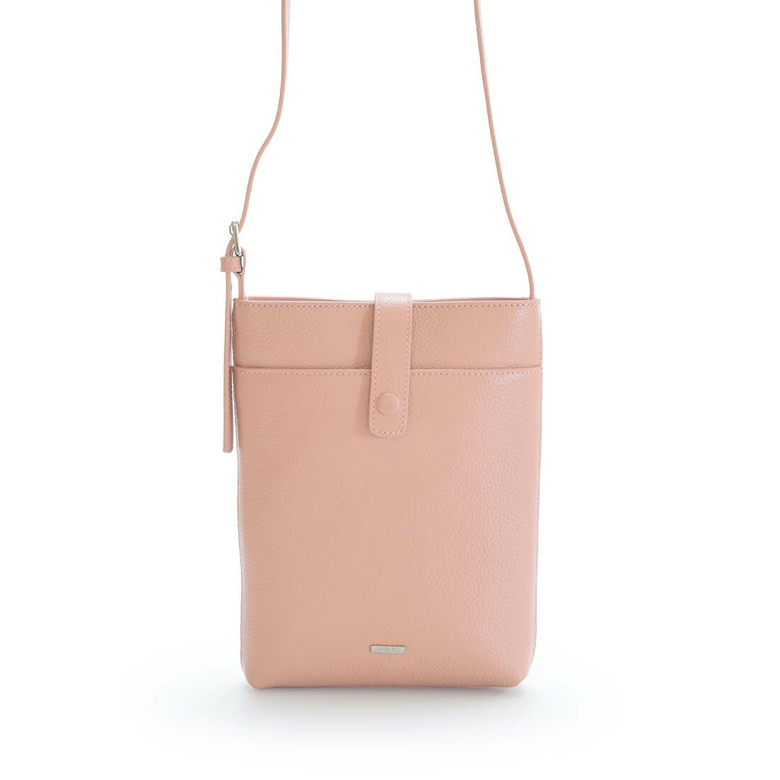 フロントポケット付きレザーポシェット