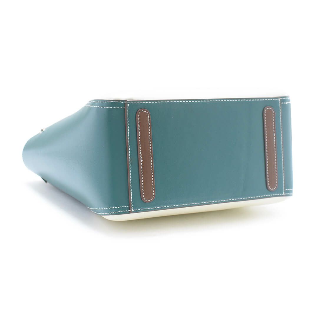 配色レザー2wayハンドバッグ