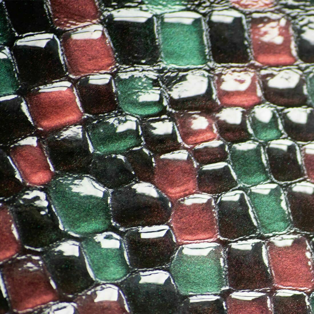 配色ステンドガラスレザーラウンド型財布