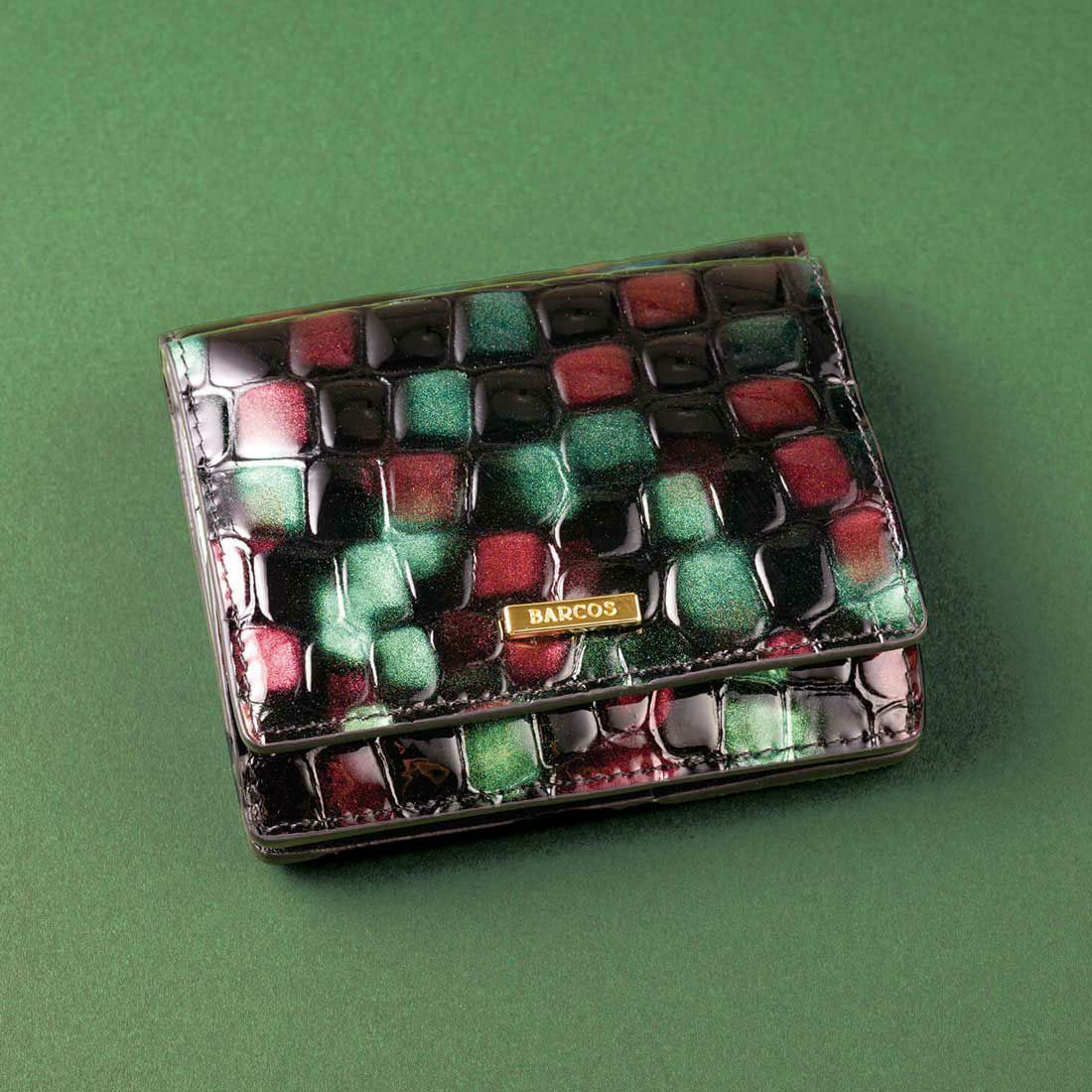 配色ソフトステンドガラスレザー折財布 | バルコス公式オンラインショップ