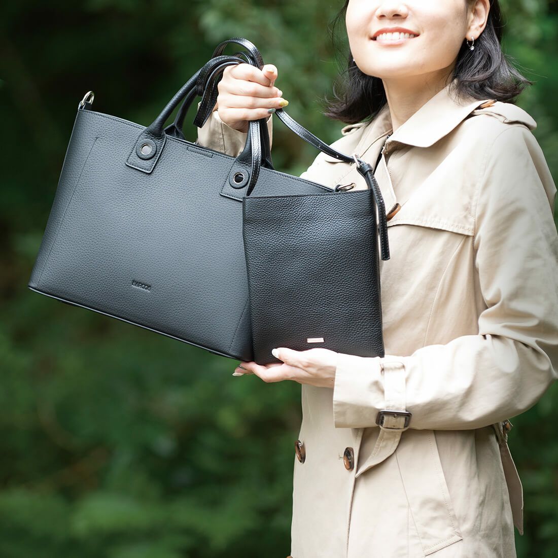 シュリンクレザー2wayハンドバッグ